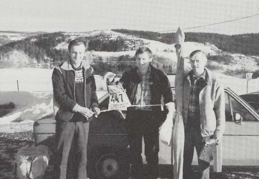 Sigmund Tiller, Henry Tiller og Hans Ivar Hansen etter Rensfjellrennet 1982